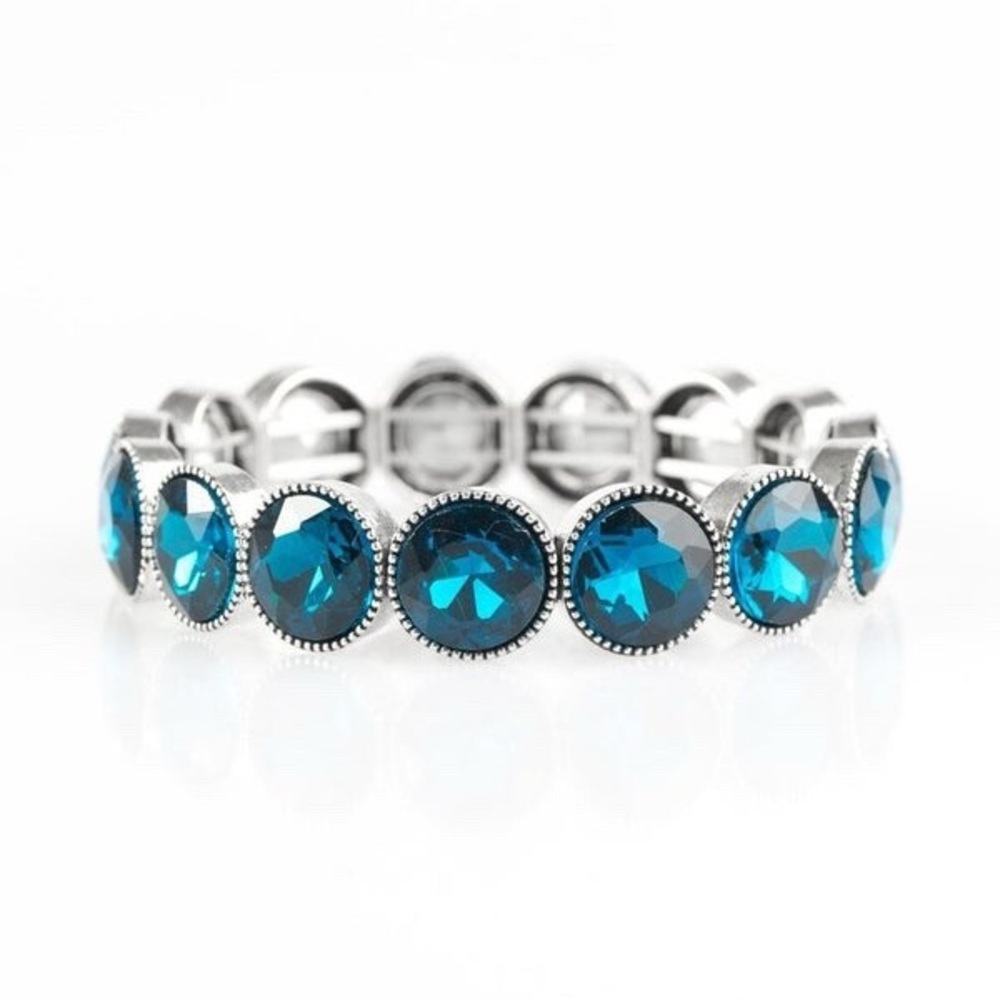 Paparazzi Teal Gemstone Silver Bracelet